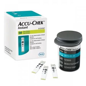 Accu-Chek Instant Blood Glucose Test Strips, Pack of 50 Strips